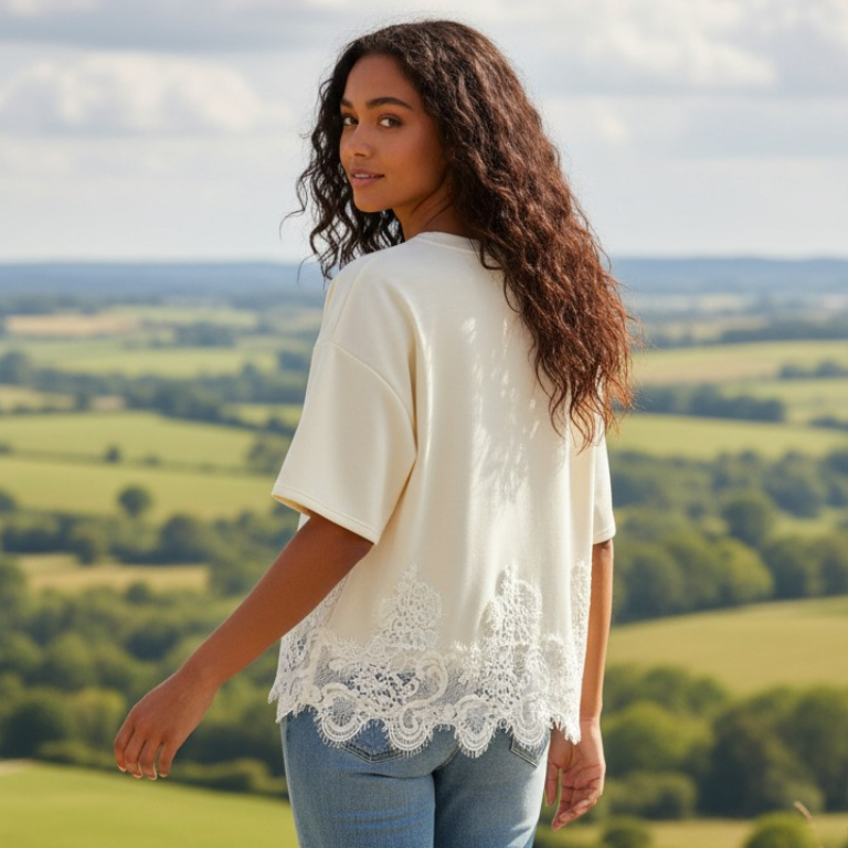 T-shirt Lili – Dentelle florale