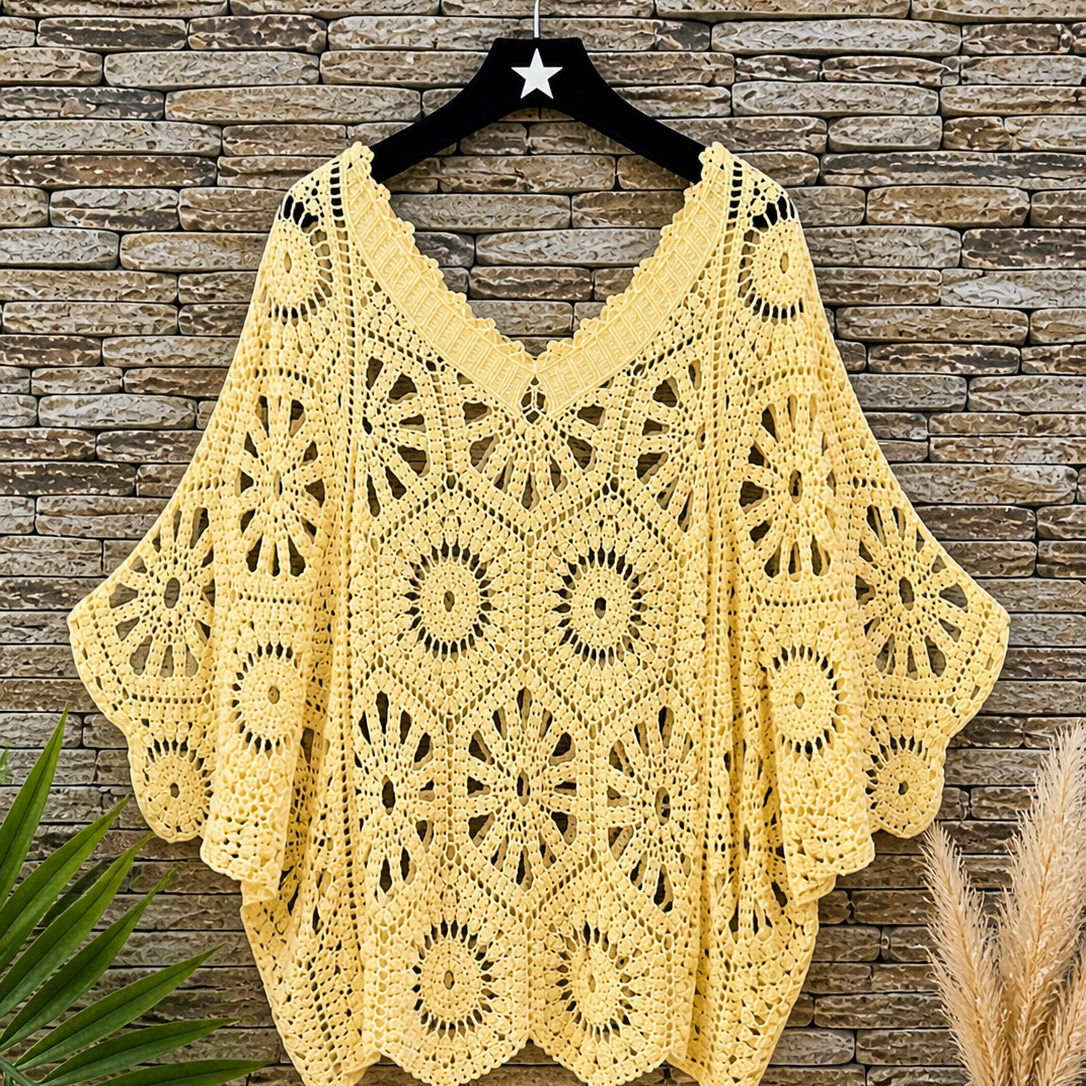 Haut bohème en crochet