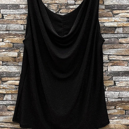 Top chic noir drapé