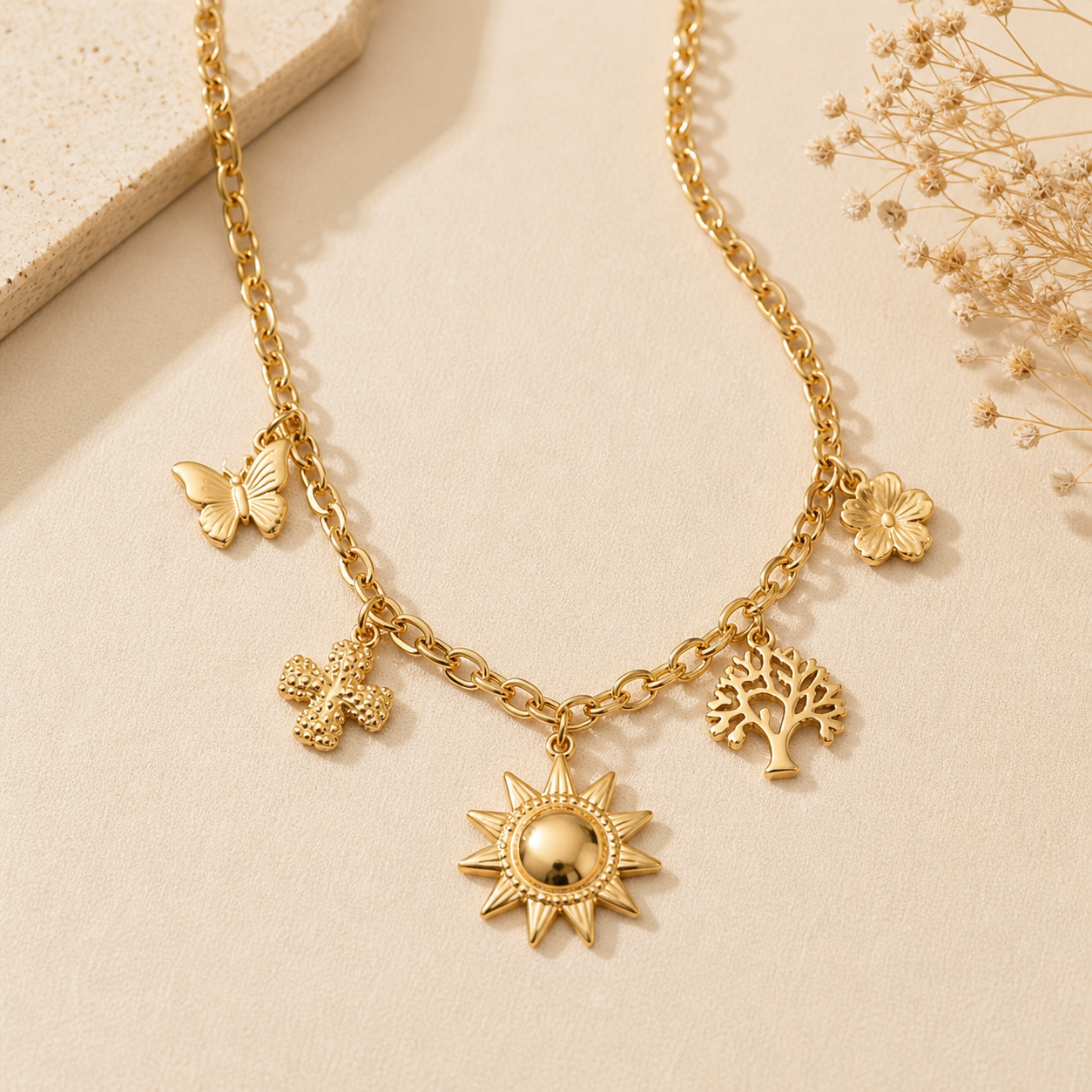 Lili – Collier été doré
