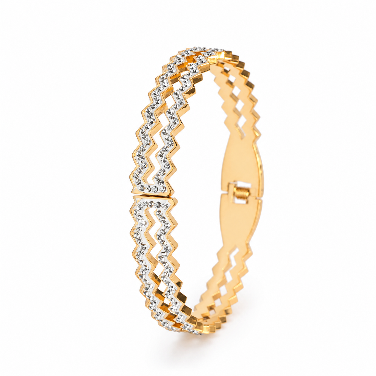 Bracelet jonc doré – Acier inoxydable