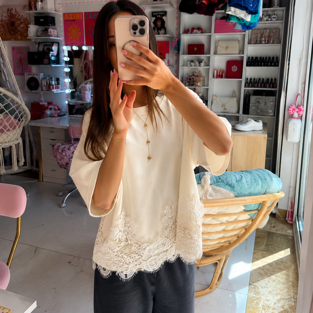 T-shirt Lili – Dentelle florale