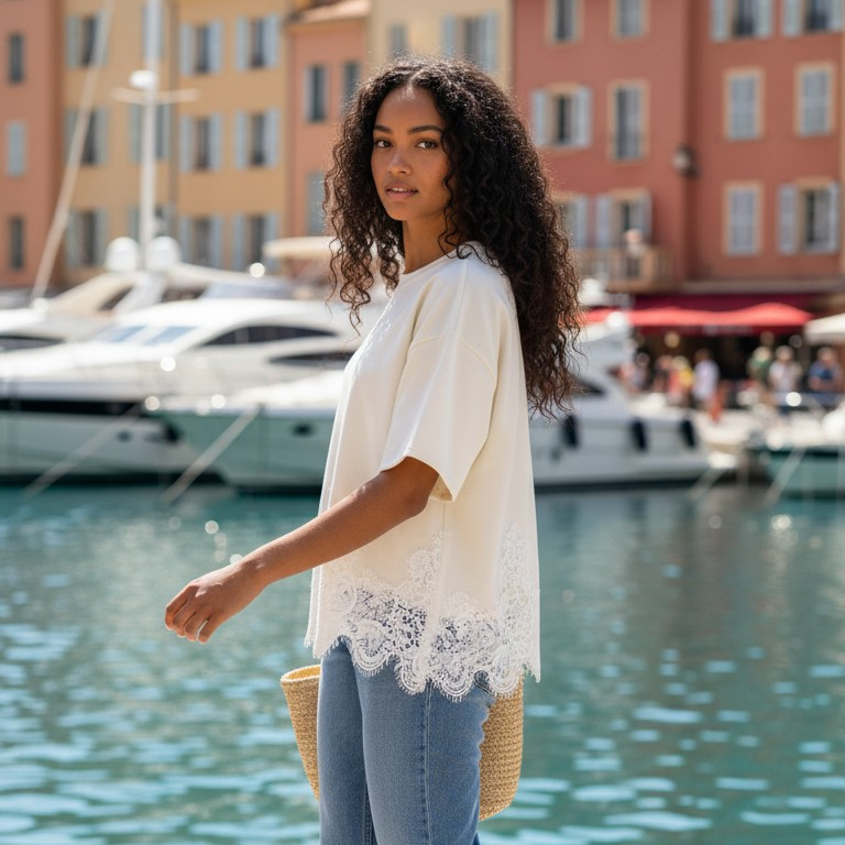 T-shirt Lili – Dentelle florale