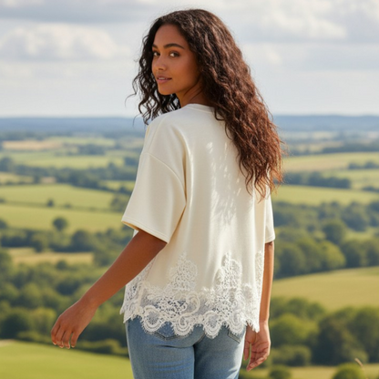 T-shirt Lili – Dentelle florale