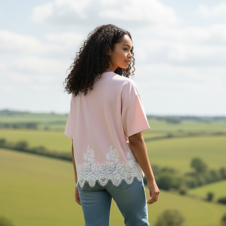 T-shirt Lili – Dentelle florale